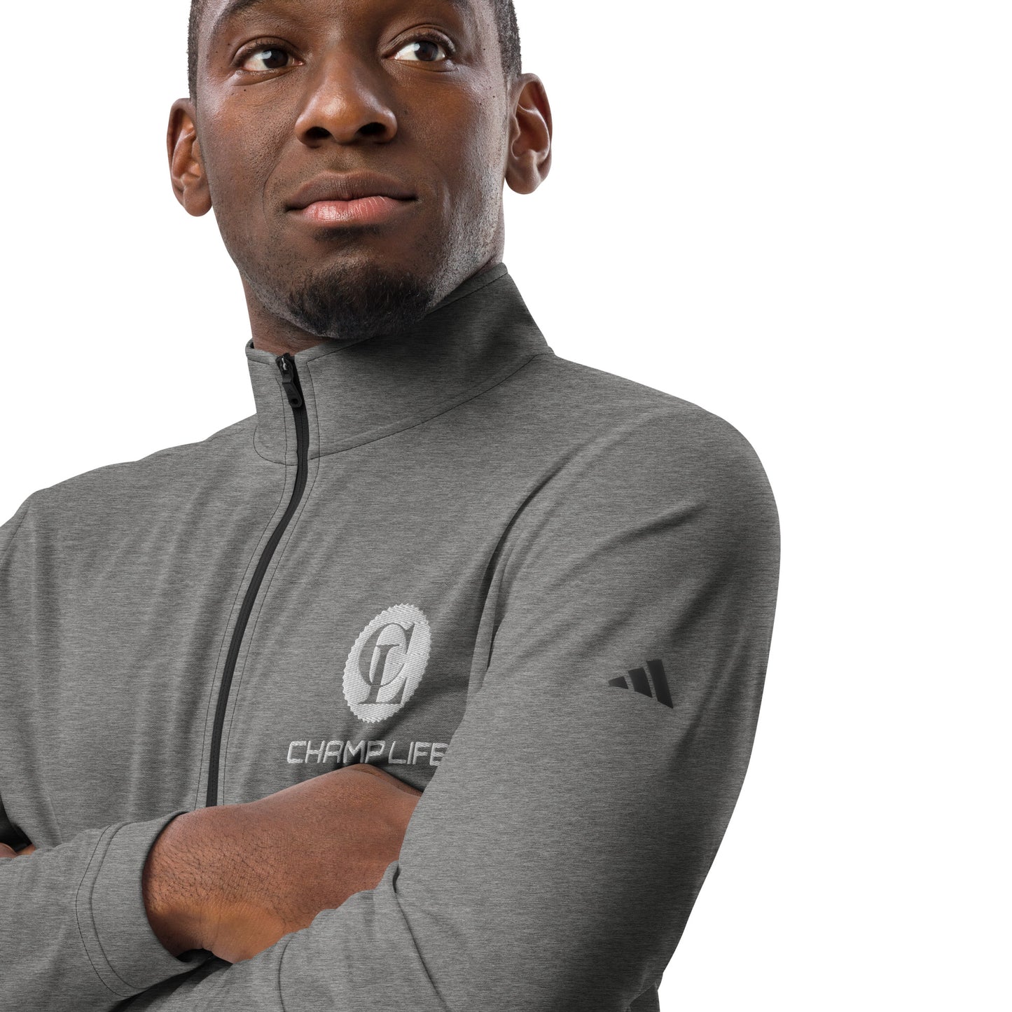 ChampLife Quarter Zip Pullover (Embroidered, White Logo)