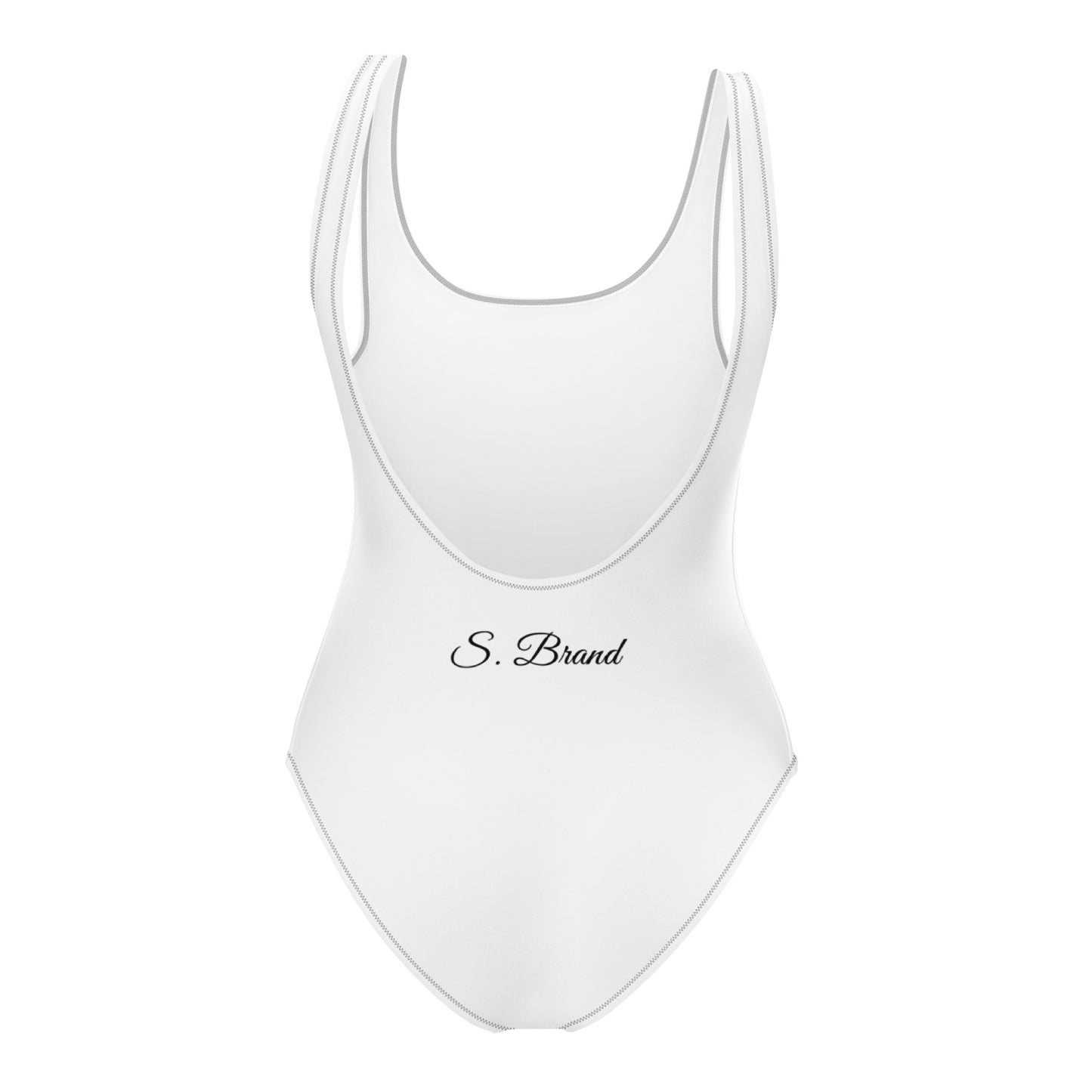 ChampLife One-Piece Swimsuit (White, Black Logo)