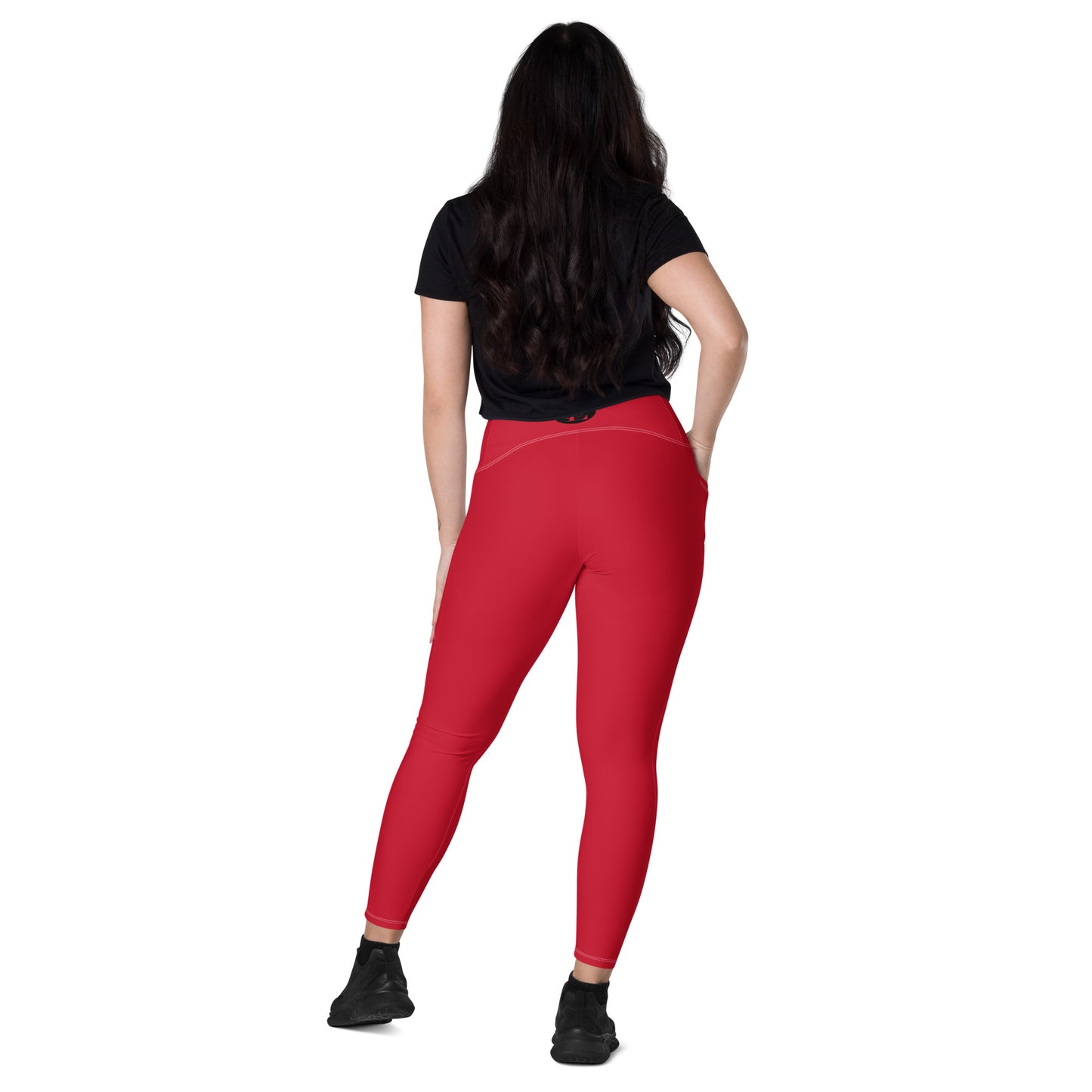 ChampLife Leggings with Pockets (Red, Black Logo)