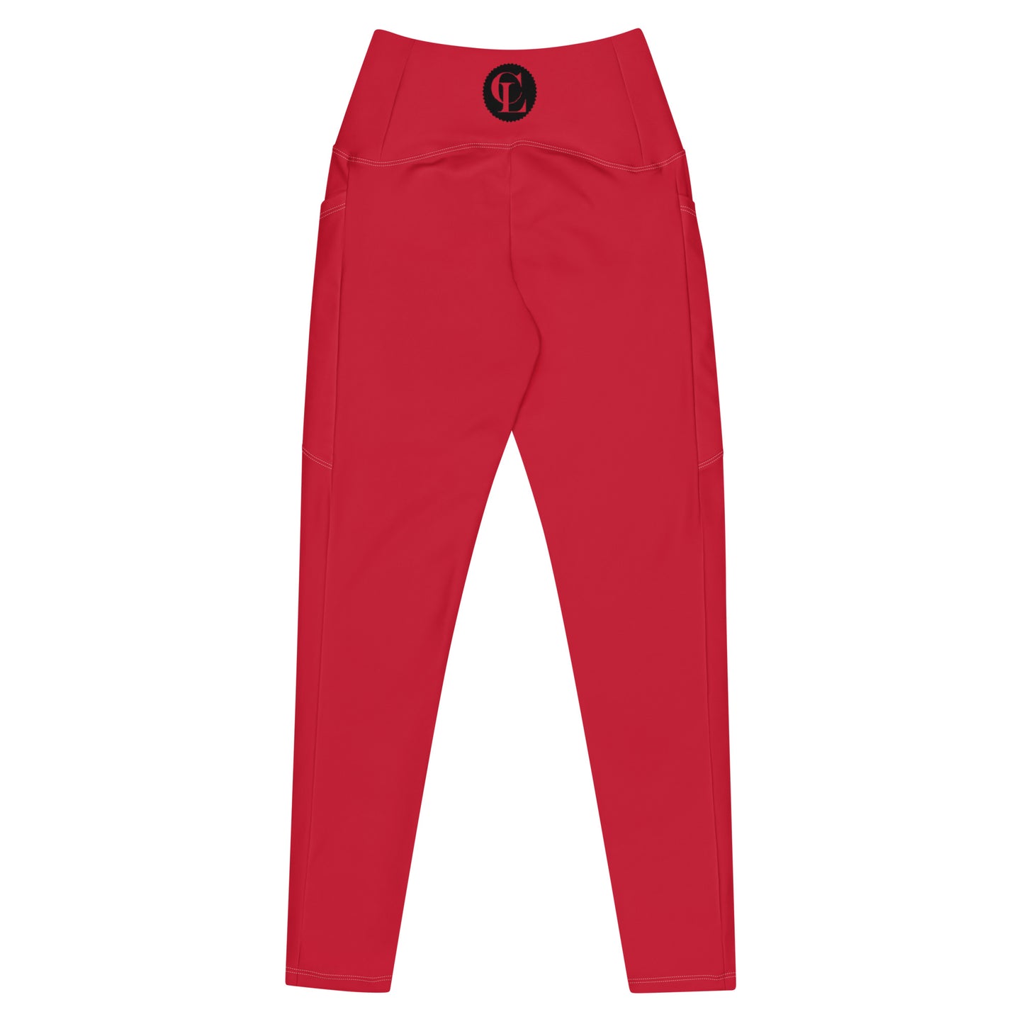 ChampLife Leggings with Pockets (Red, Black Logo)