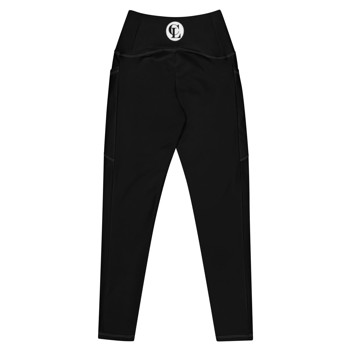 ChampLife Crossover Leggings with Pockets (Black, White Logo)