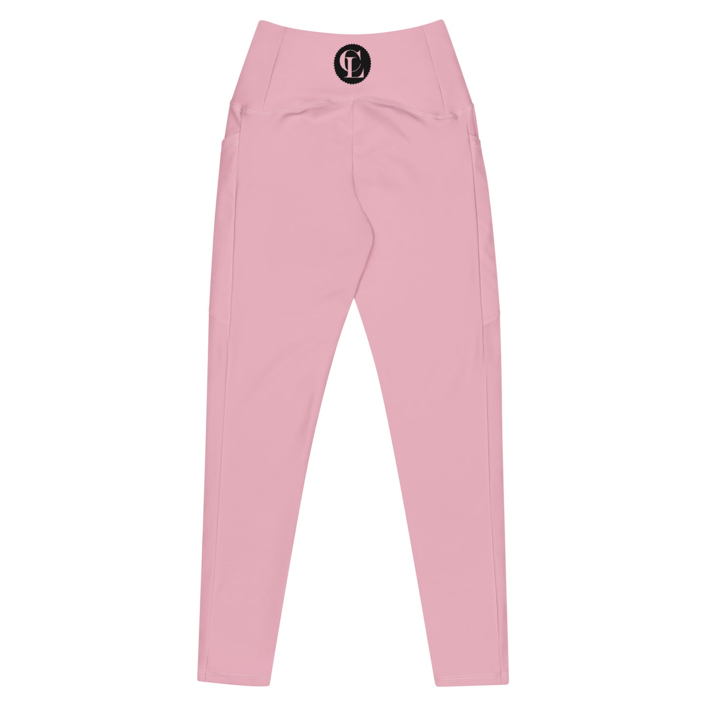 ChampLife Crossover Leggings with Pockets (Pink, Black Logo)