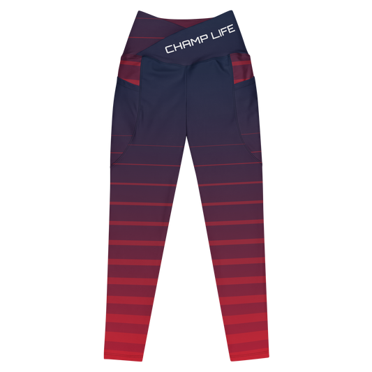 ChampLife Crossover Leggings with Pockets (White Logo)