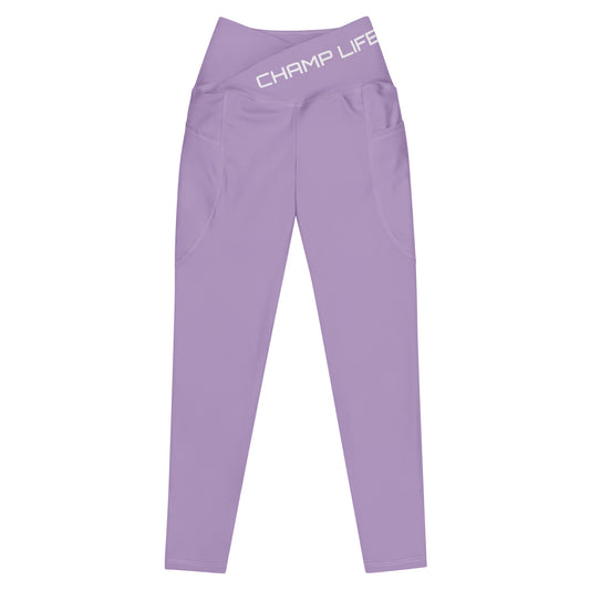 ChampLife Crossover Leggings with Pockets (White Logo)