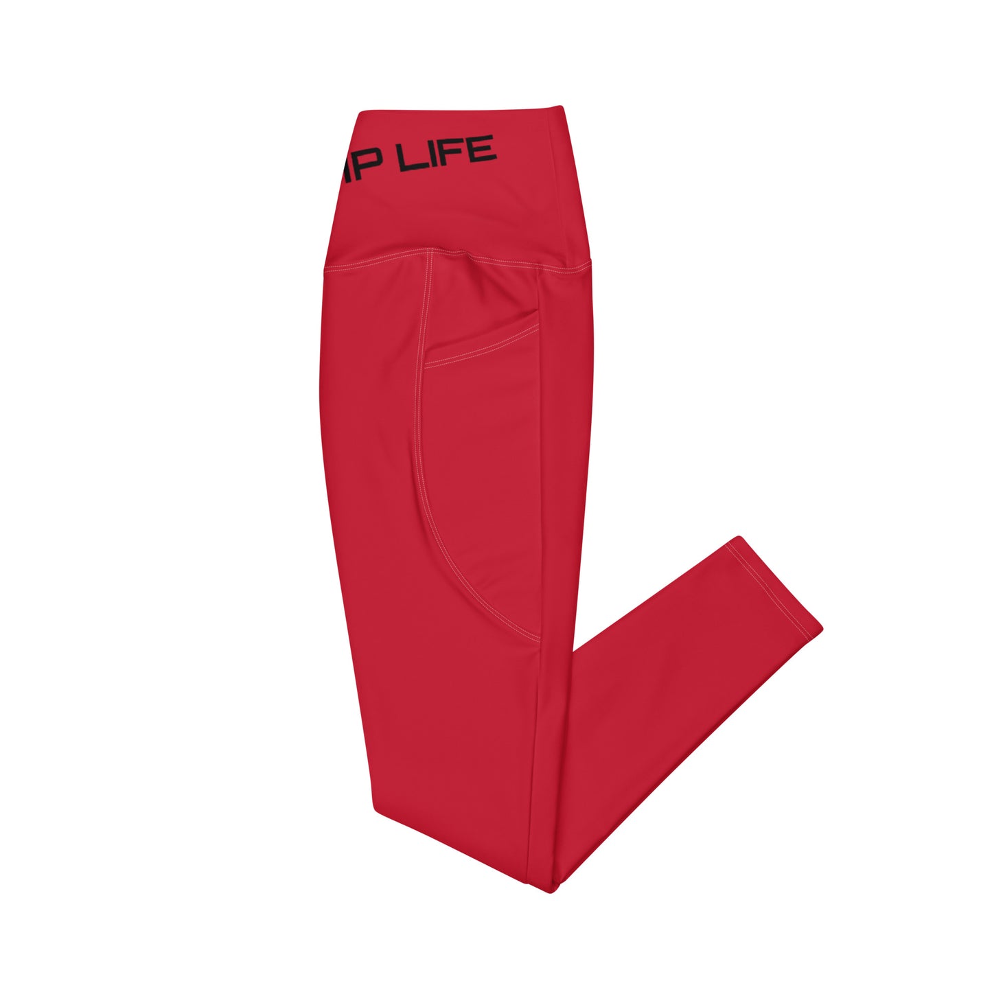 ChampLife Leggings with Pockets (Red, Black Logo)