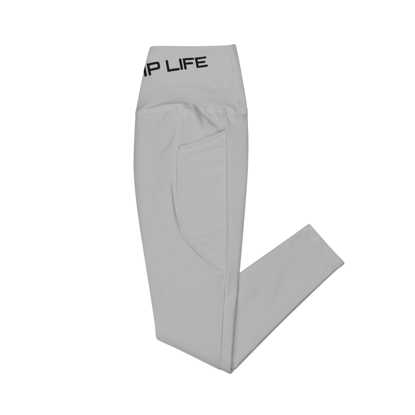 ChampLife Crossover Leggings with Pockets (Gray, Black Logo)