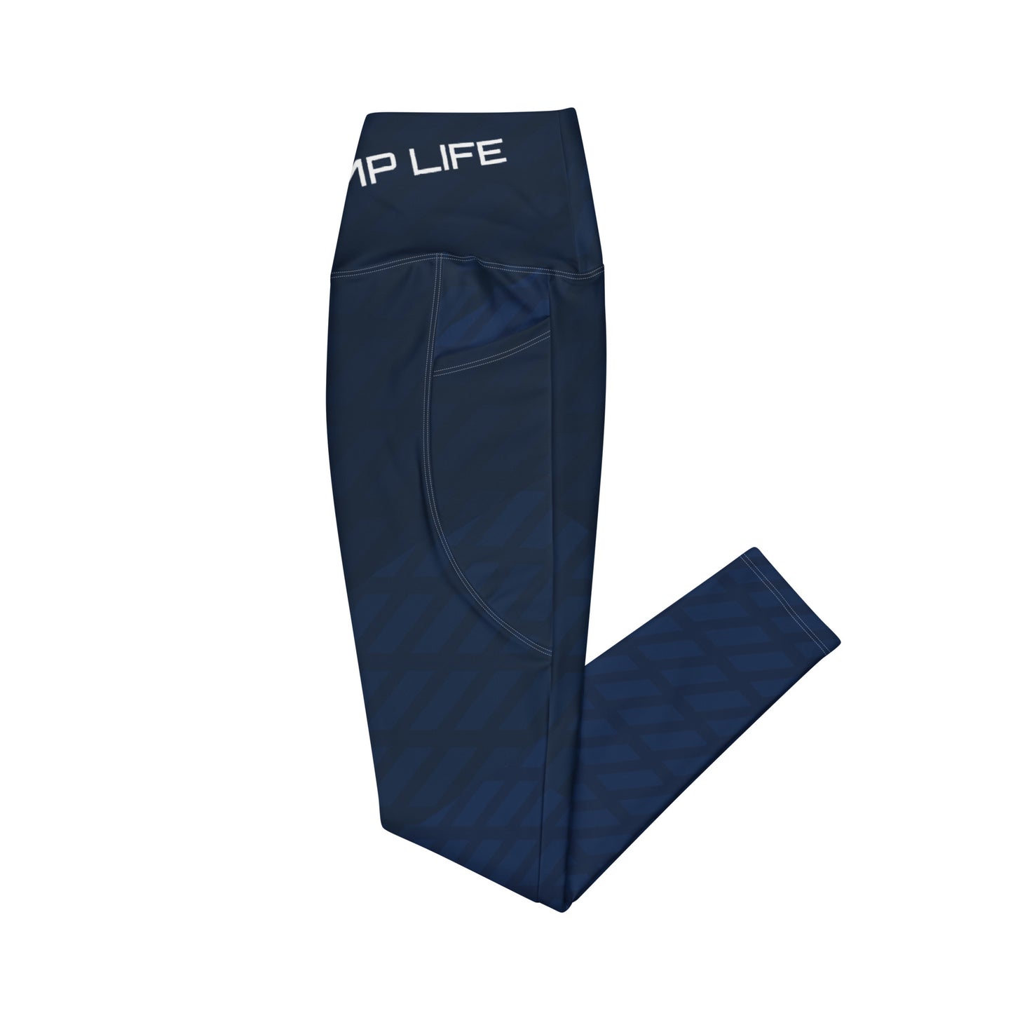 ChampLife Crossover Leggings with Pockets (Navy, White Logo)