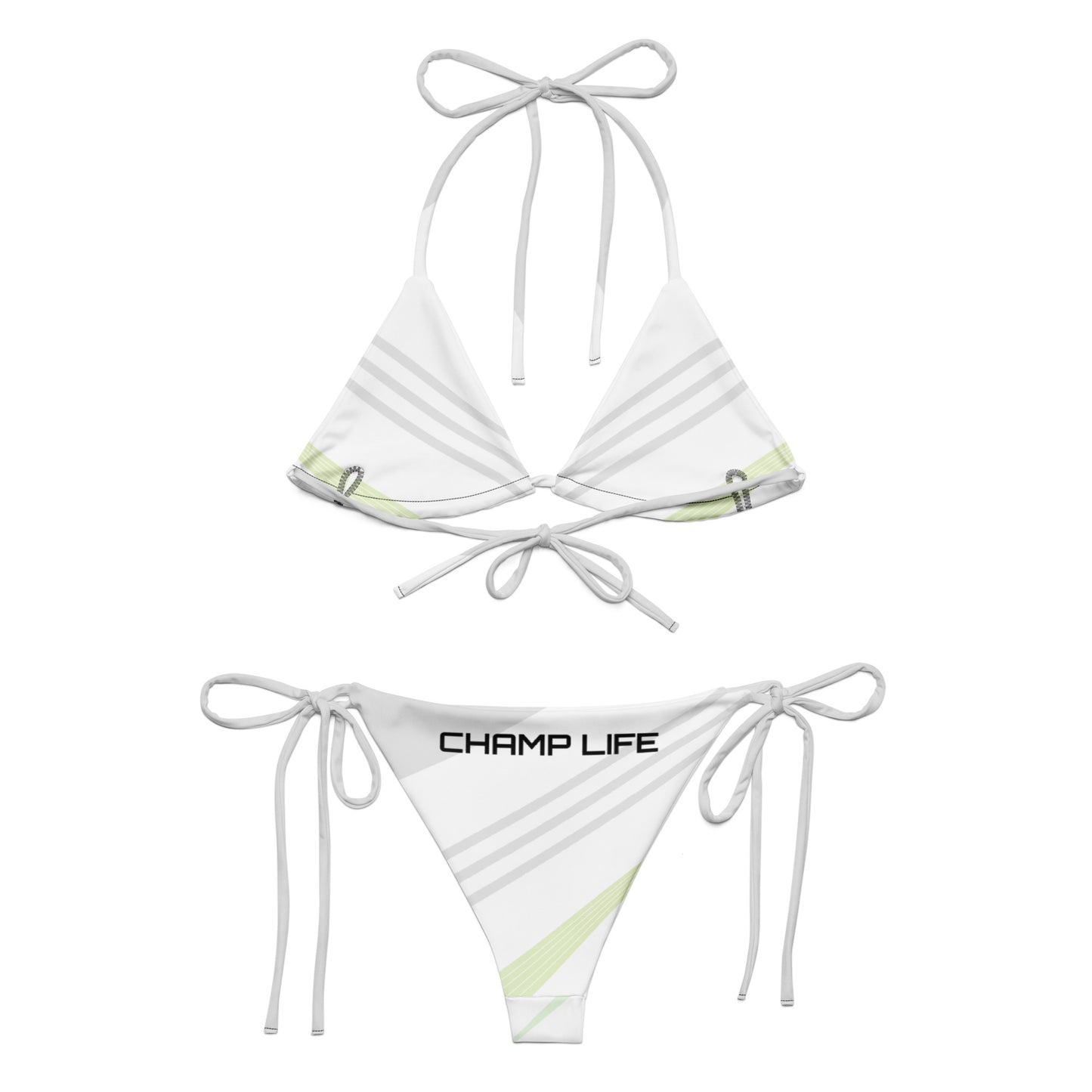 ChampLife String Bikini (White, Black Logo)