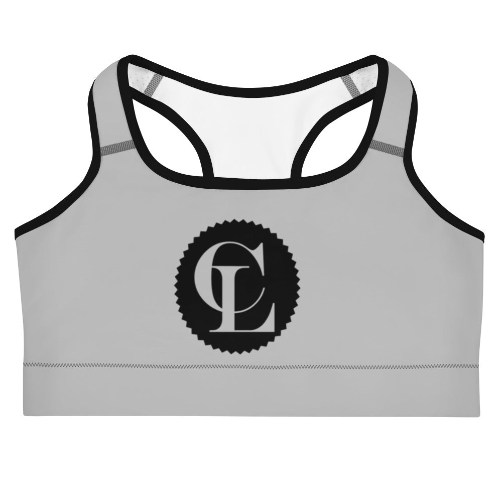 ChampLife Sports Bra (Gray, Black Logo)