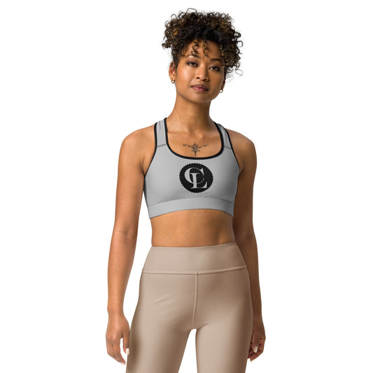 ChampLife Sports Bra (Gray, Black Logo)