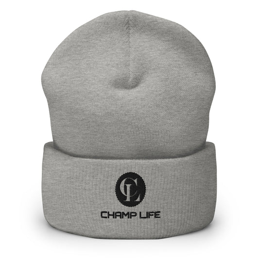 ChampLife Cuffed Beanie (Black Logo)