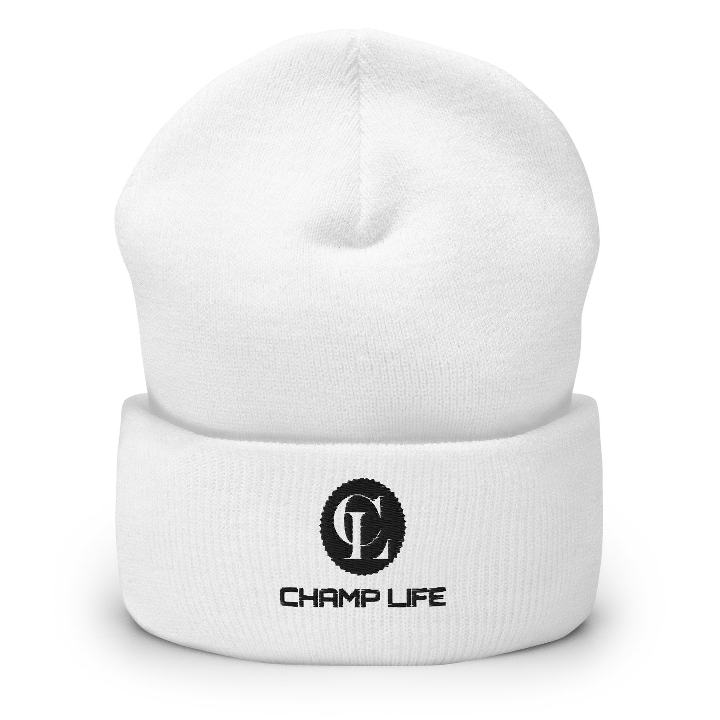 ChampLife Cuffed Beanie (Black Logo)