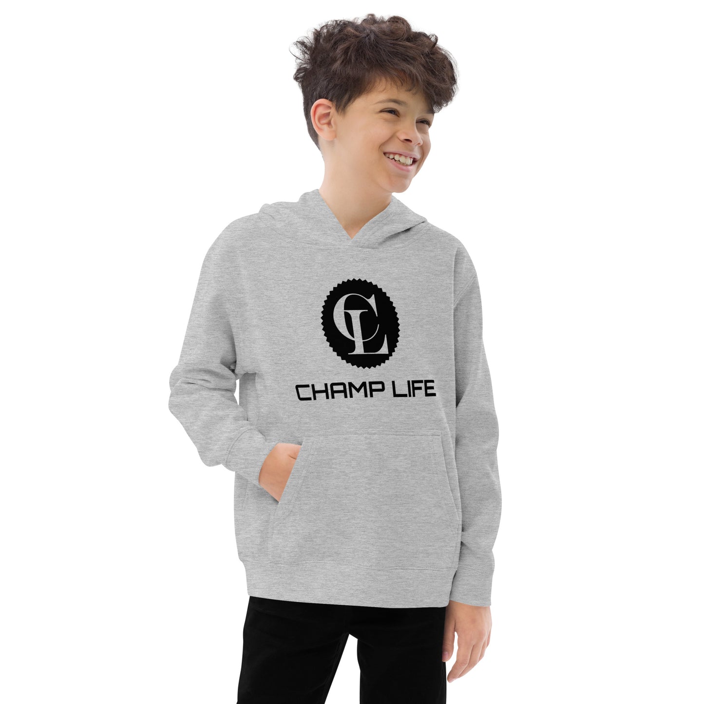 ChampLife Kids Fleece Hoodie (Black Logo)