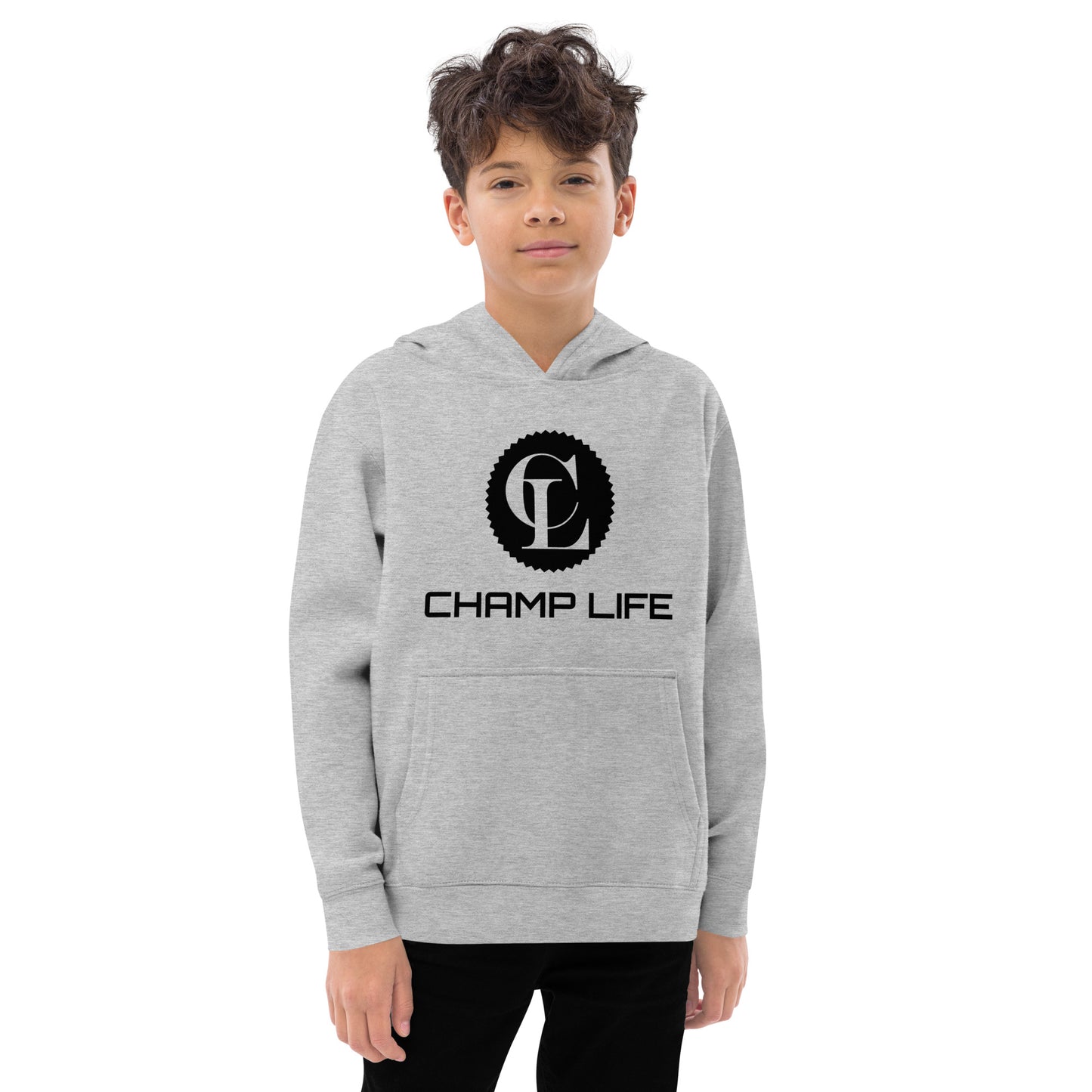 ChampLife Kids Fleece Hoodie (Black Logo)