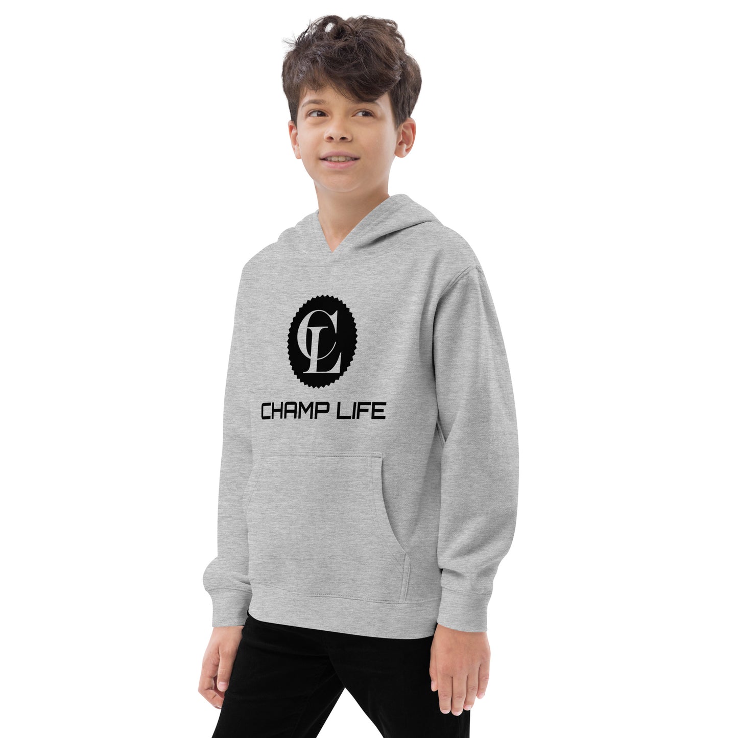 ChampLife Kids Fleece Hoodie (Black Logo)