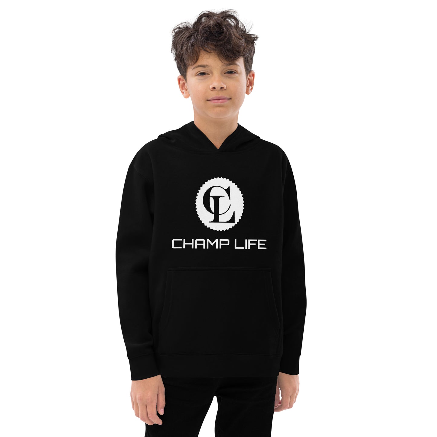 Champ Life Kids Fleece Hoodie (White Logo)