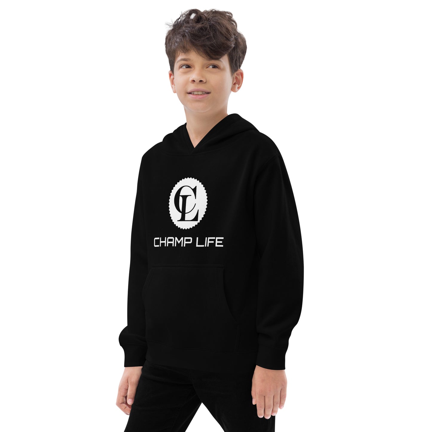 Champ Life Kids Fleece Hoodie (White Logo)