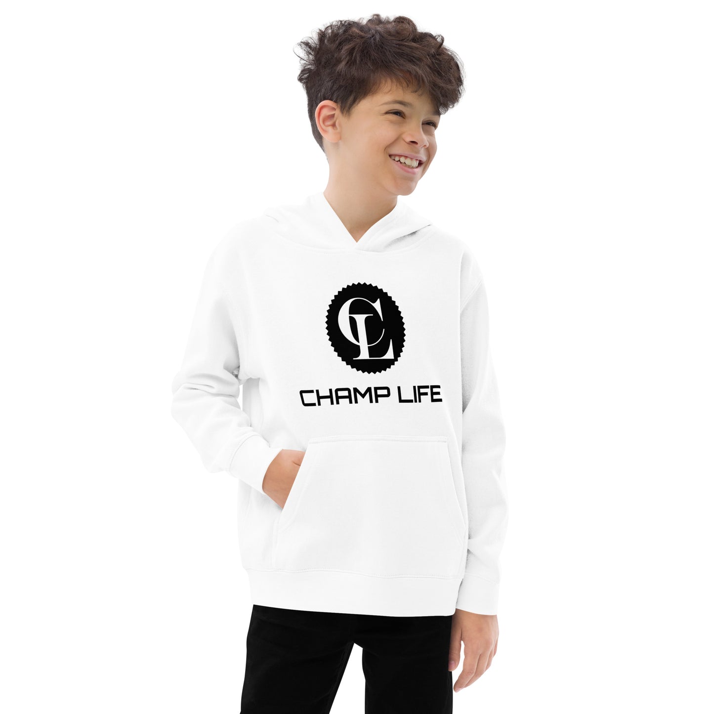 ChampLife Kids Fleece Hoodie (Black Logo)