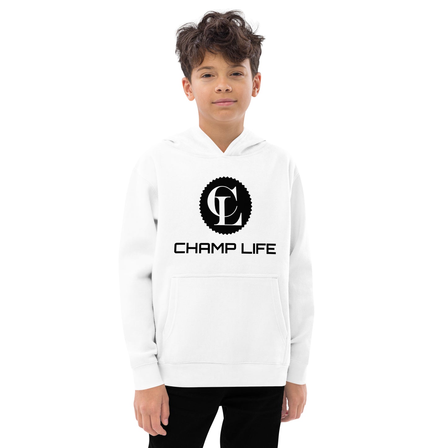 ChampLife Kids Fleece Hoodie (Black Logo)