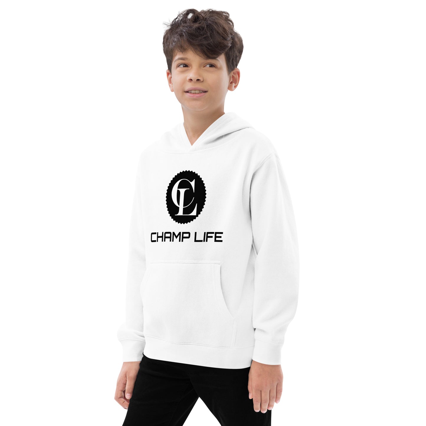 ChampLife Kids Fleece Hoodie (Black Logo)