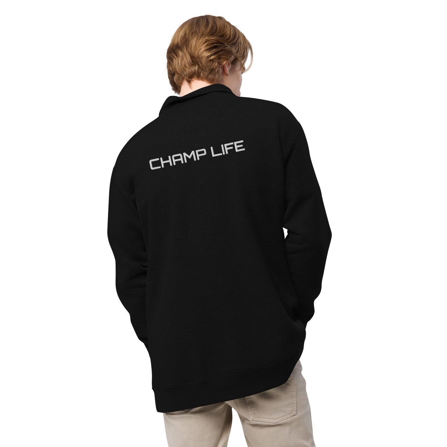 ChampLife Fleece Pullover (Embroidered, White Logo)