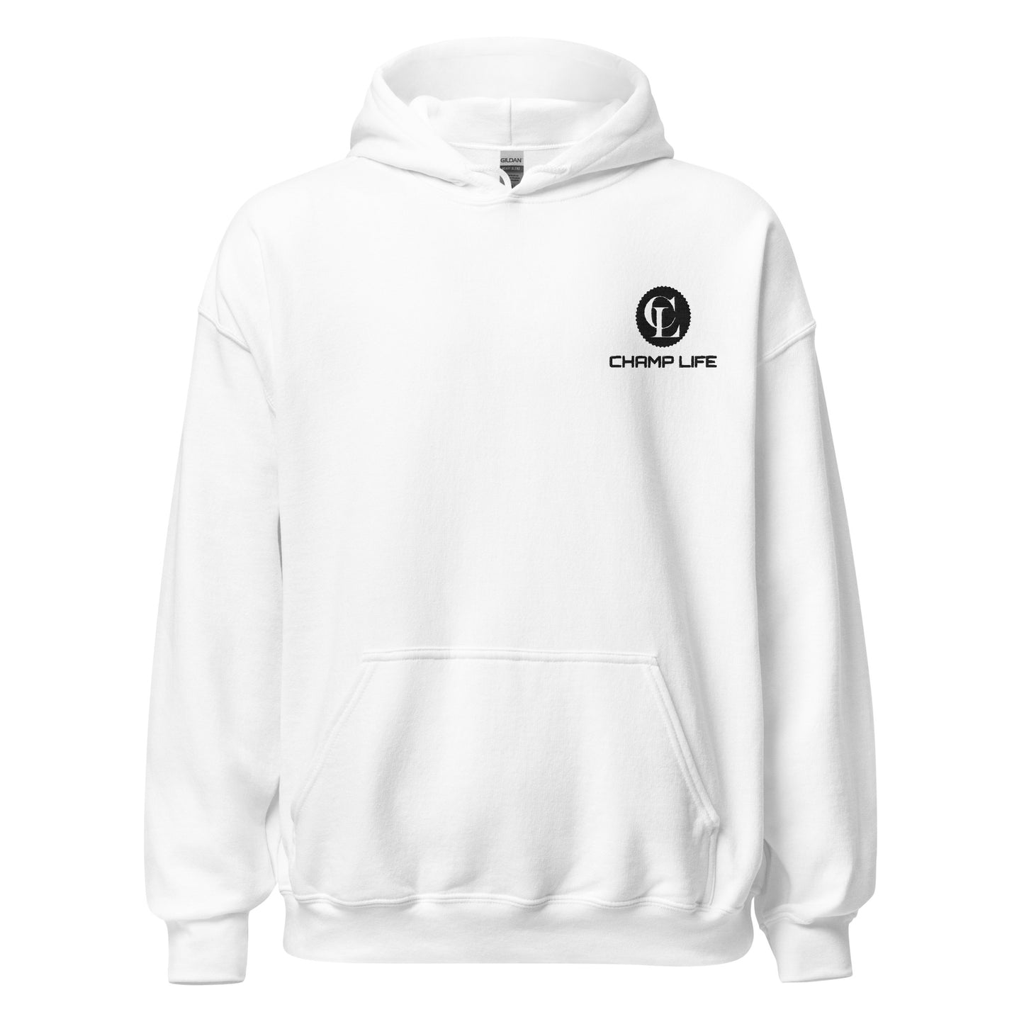 ChampLife Premium Hoodie (Embroidered, Black Logo)