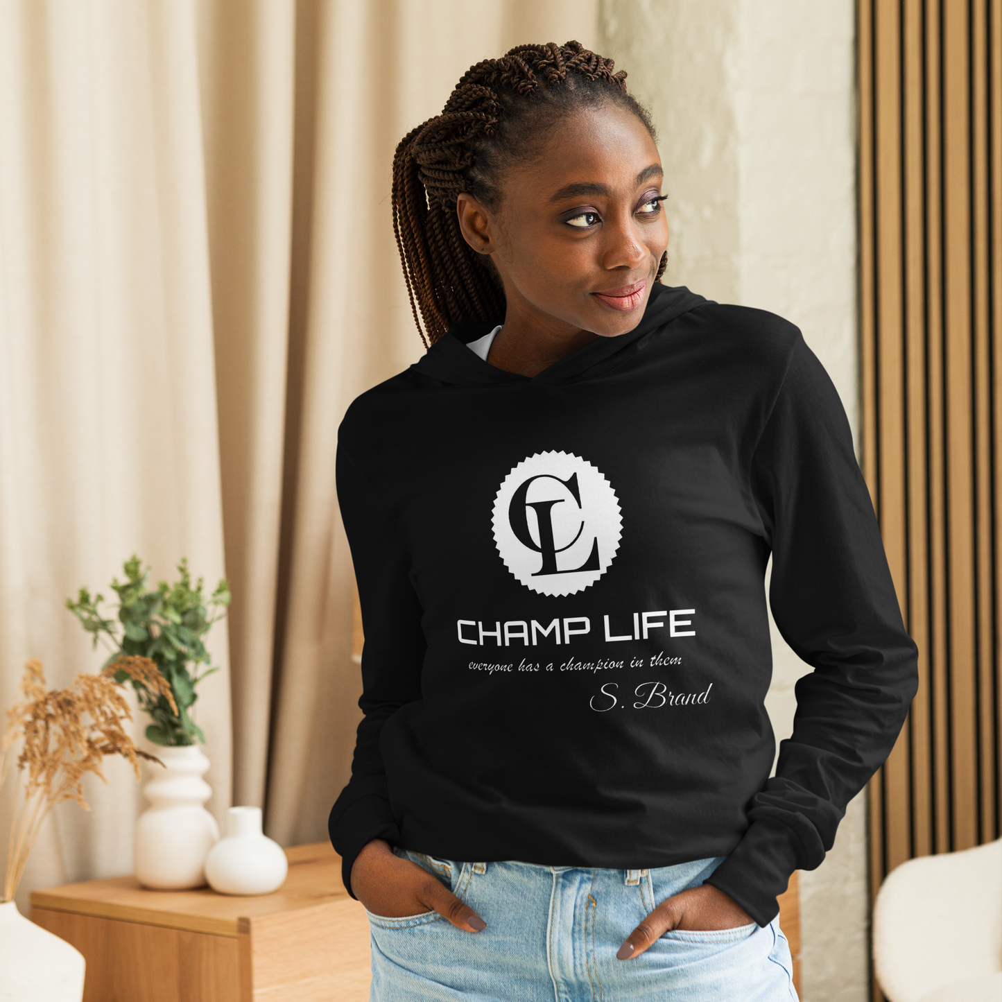 ChampLife Hoodie Tee (White Logo)