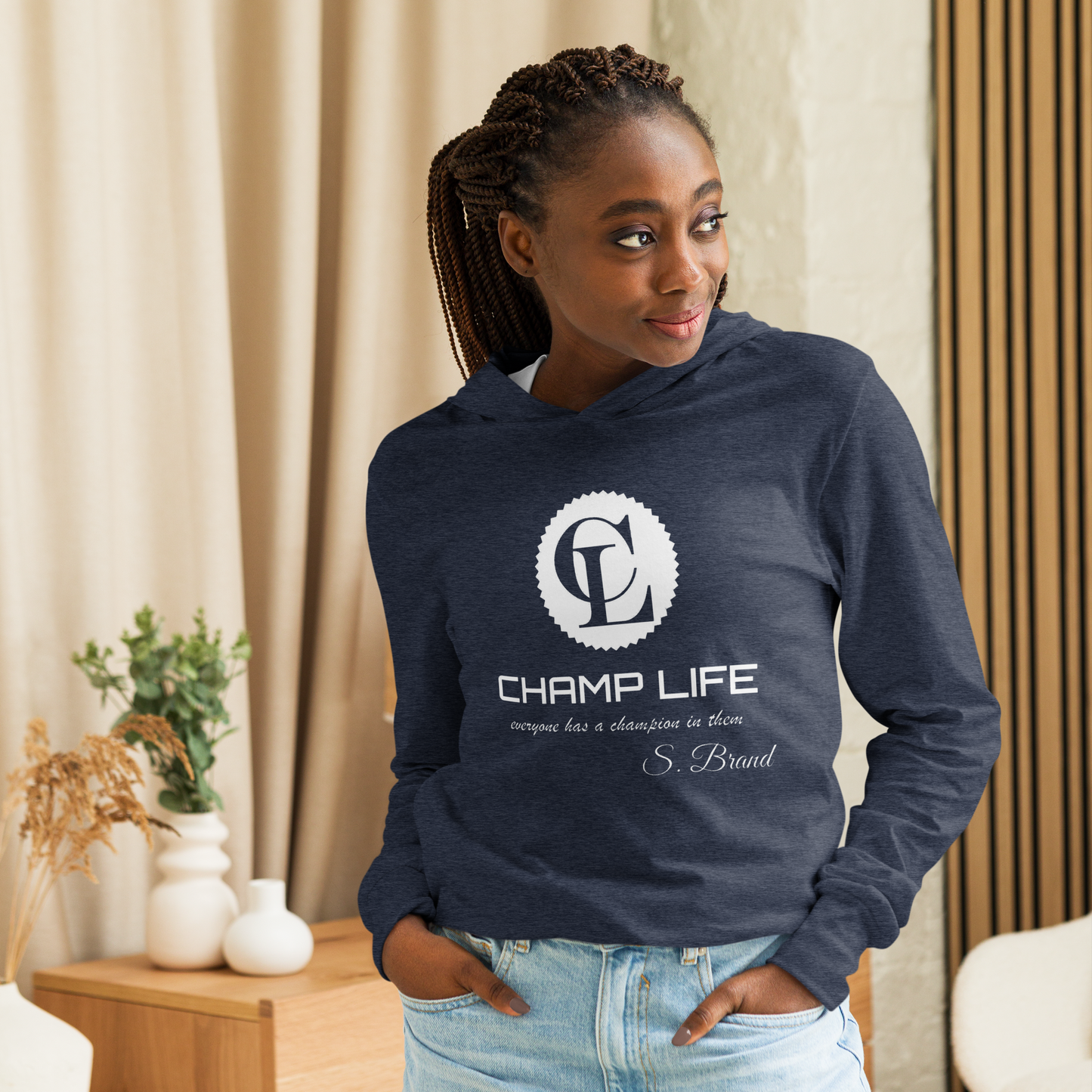 ChampLife Hoodie Tee (White Logo)