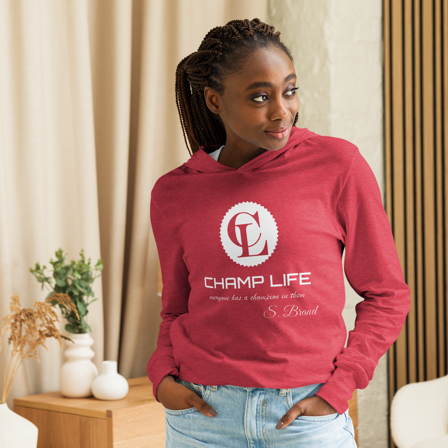 ChampLife Hoodie Tee (White Logo)