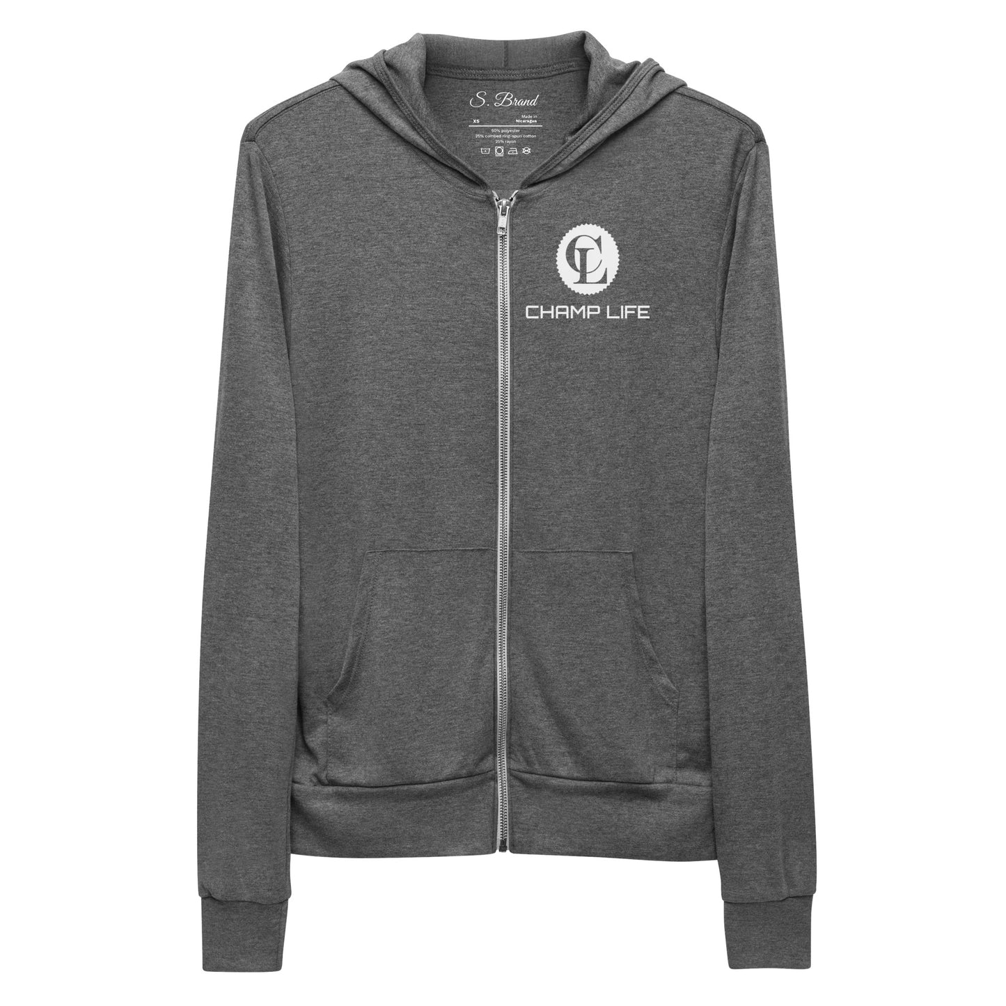 ChampLife Zip Hoodie (White Logo)