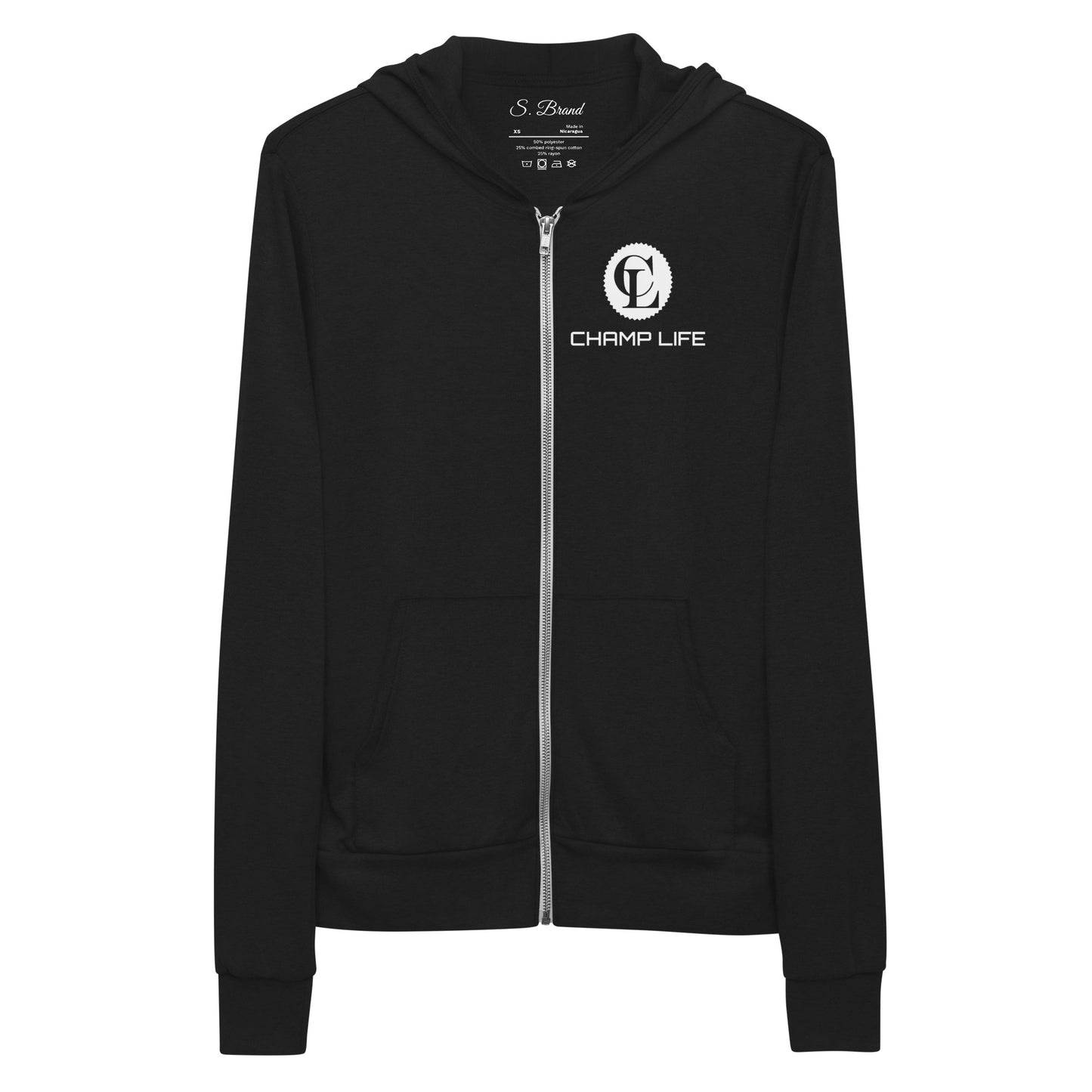 ChampLife Zip Hoodie (White Logo)