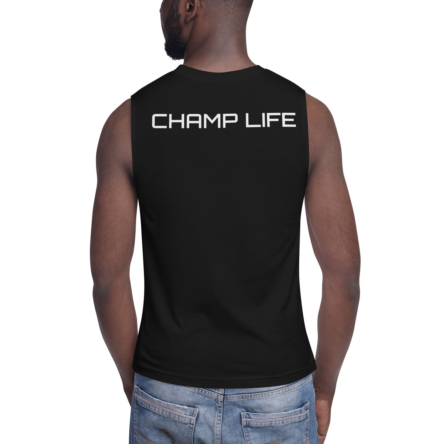 ChampLife Muscle Shirt (Embroidered, White Logo)