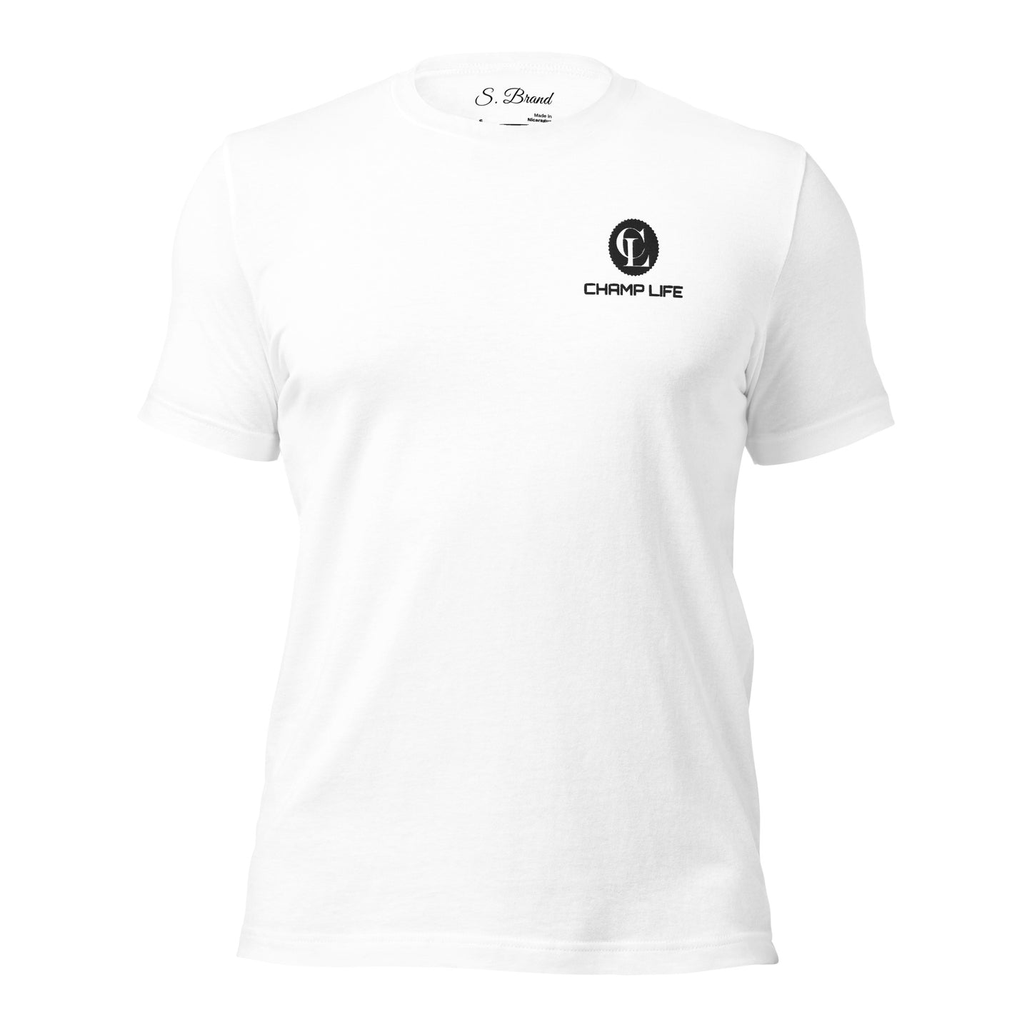 ChampLife T-shirt (Embroidered, Black Logo)