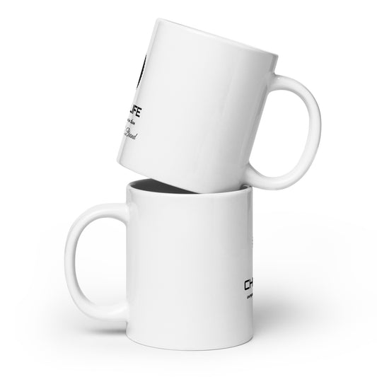 ChampLife White glossy mug (Black Logo)