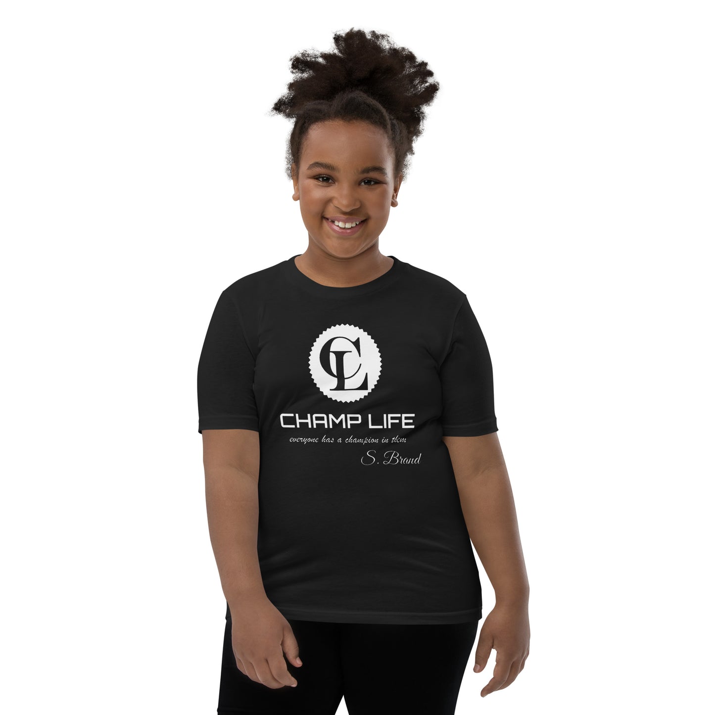 ChampLife Youth Short Sleeve T-Shirt (White Logo)