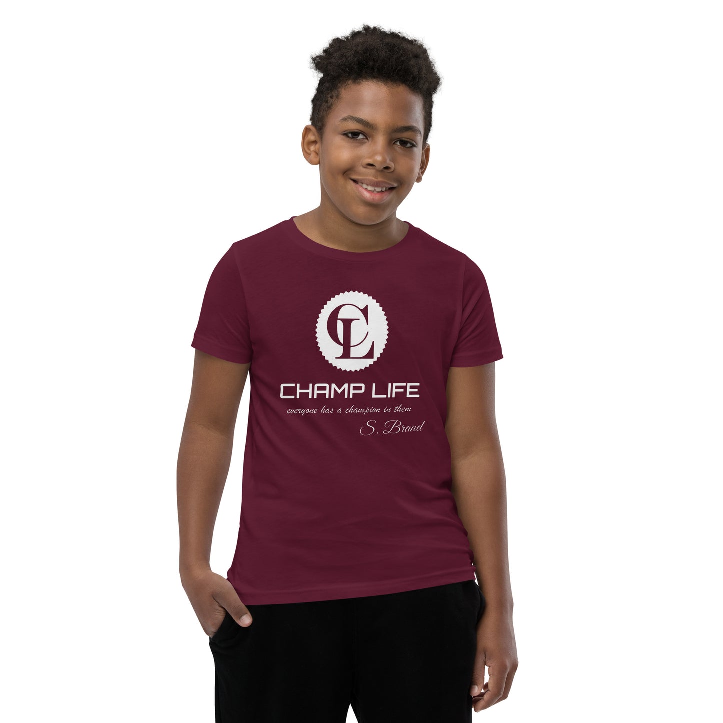 ChampLife Youth Short Sleeve T-Shirt (White Logo)